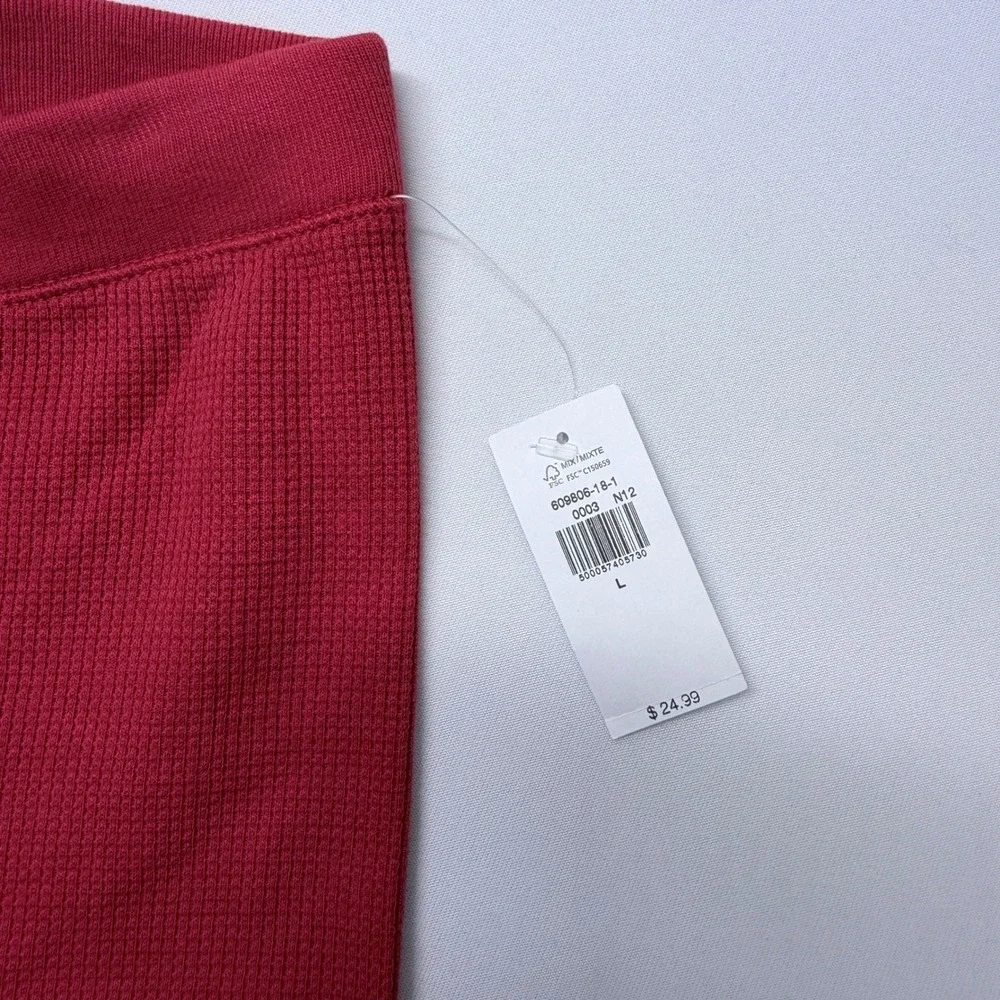 Old Navy Mens Red Waffle Knit Thermal Leggings Long Johns Size L 609806-18-1